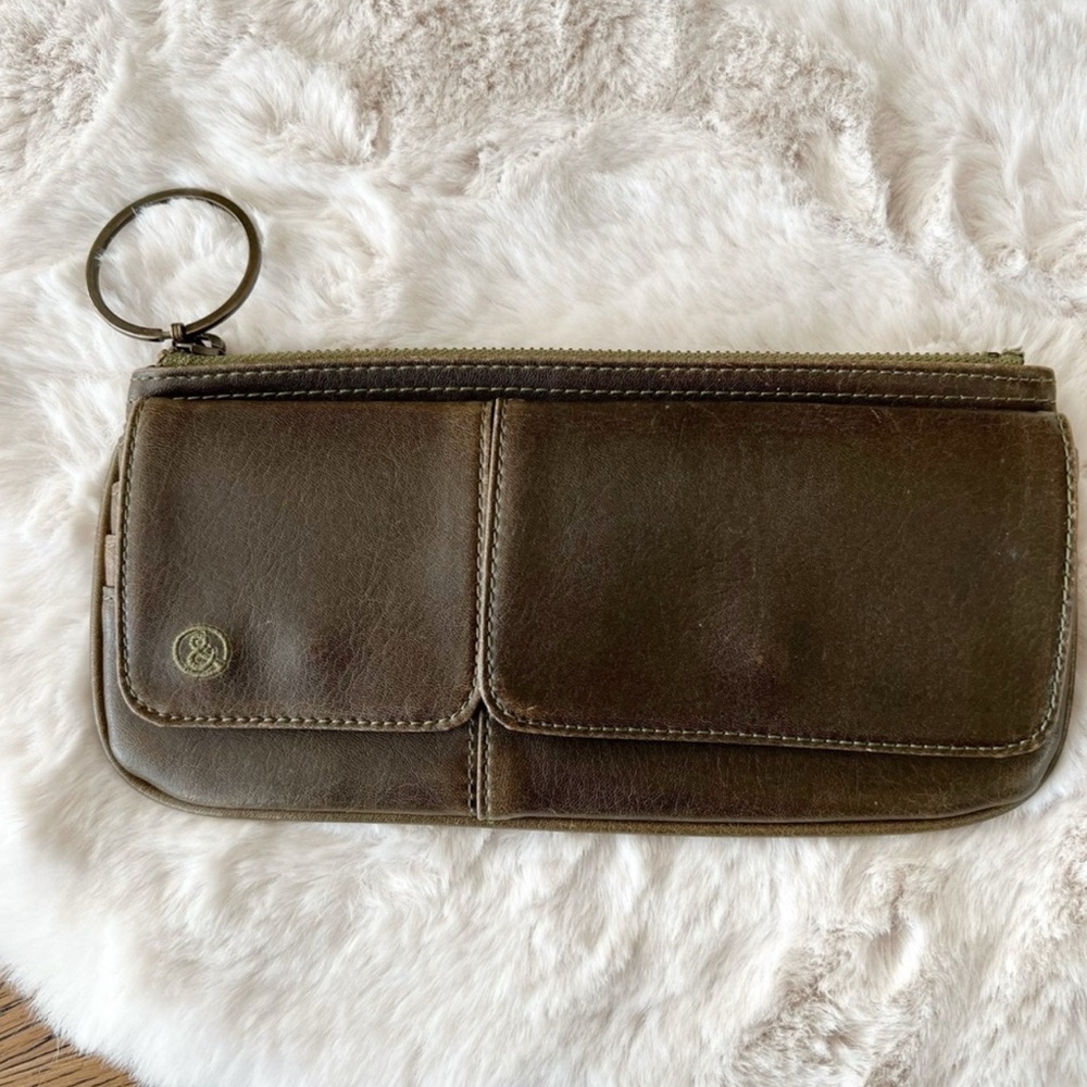 MATT & NAT Brown and Olive Green wallet Clutch